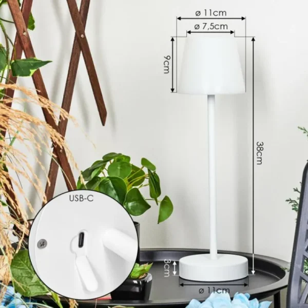 hofstein Lampe à poser Maza LED Blanc, 1 lumière* Lampes Modernes
