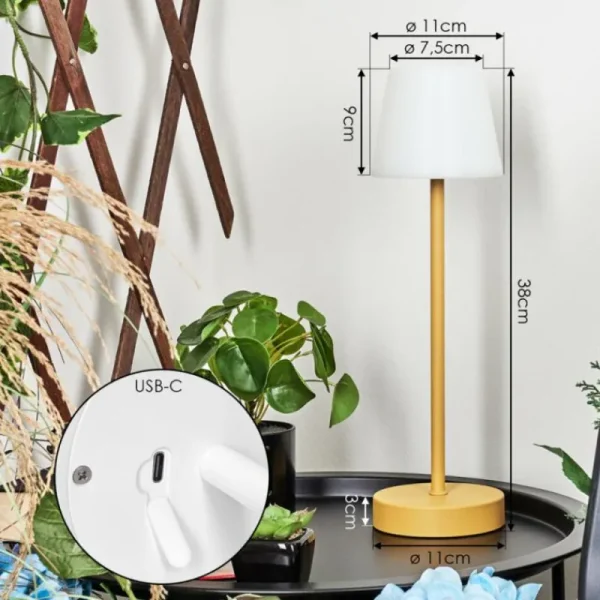 hofstein Lampe à poser Maza LED Jaune, 1 lumière* Lampes Modernes