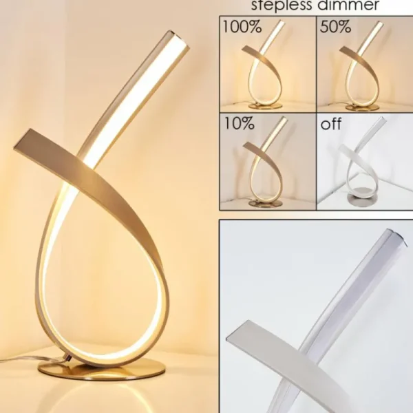 hofstein Lampe à poser Medle LED Nickel mat, 1 lumière* Lampes Modernes