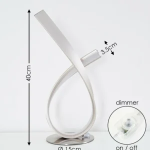 hofstein Lampe à poser Medle LED Nickel mat, 1 lumière* Lampes Modernes
