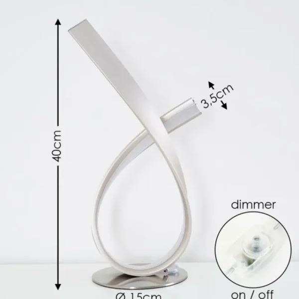 hofstein Lampe à poser Medle LED Nickel mat, 1 lumière* Lampes Modernes