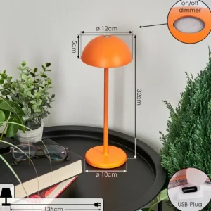 hofstein Lampe à poser Pelaro LED Orange, 1 lumière* Lampes Modernes