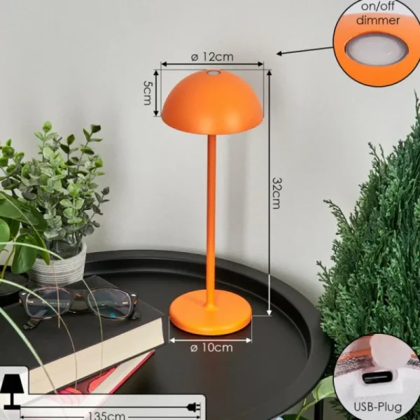 hofstein Lampe à poser Pelaro LED Orange, 1 lumière* Lampes Modernes