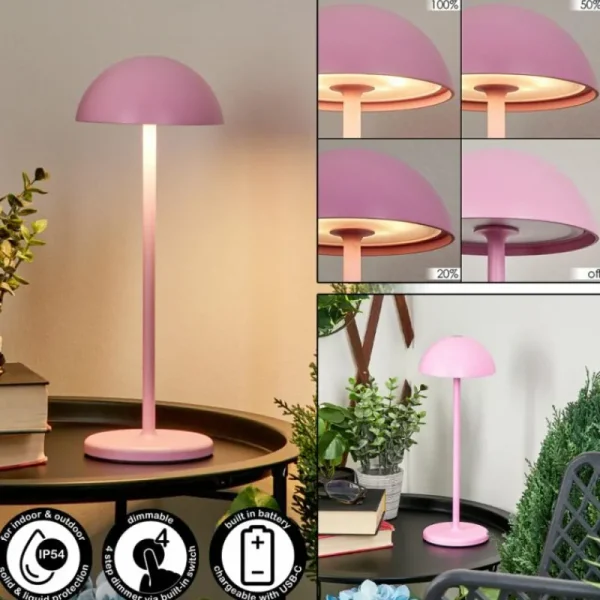 hofstein Lampe à poser Pelaro LED Rose, 1 lumière* Lampes Modernes