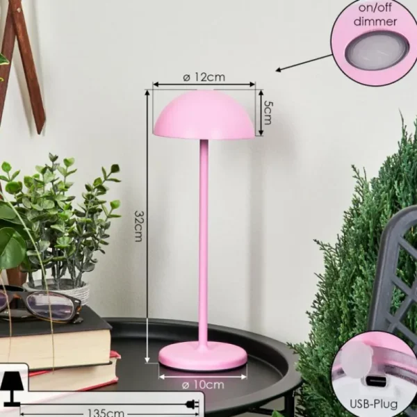hofstein Lampe à poser Pelaro LED Rose, 1 lumière* Lampes Modernes