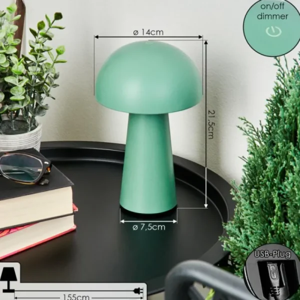 hofstein Lampe à poser Telve LED Vert, 1 lumière* Lampes Modernes