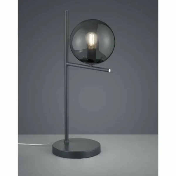 Luminaires Trio Lampe à poser Trio Leuchten PURE Anthracite, 1 lumière* Lampes En Verre