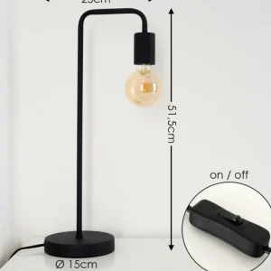 hofstein Lampe à poser Valocolla Noir, 1 lumière* Lampes Modernes