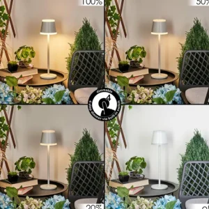 hofstein Lampe à poser Walt LED Gris, 1 lumière* Lampes Modernes