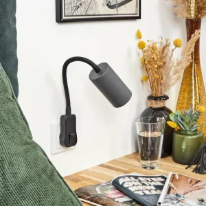 hofstein lampe à prise électrique Javel Noir, 1 lumière* Lampes Modernes
