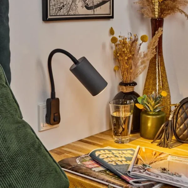 hofstein lampe à prise électrique Javel Noir, 1 lumière* Lampes Modernes