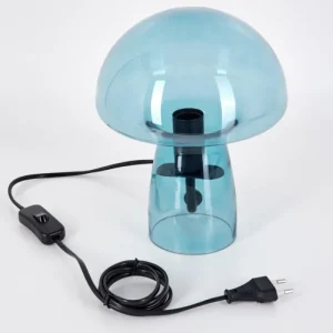 hofstein Lampe Champignon Almagre Lampe à poser Noir, 1 lumière* Lampes En Verre