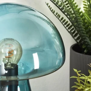 hofstein Lampe Champignon Almagre Lampe à poser Noir, 1 lumière* Lampes En Verre