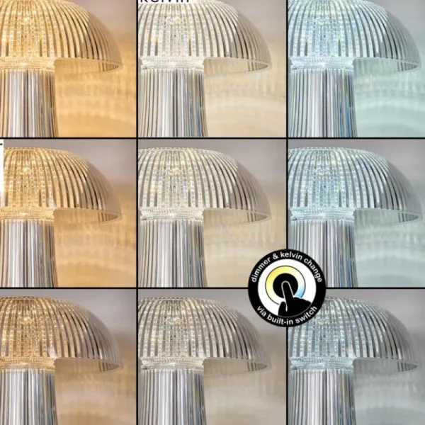 hofstein Lampe Champignon Balsa Lampe à poser LED Transparent, 1 lumière* Lampes Modernes