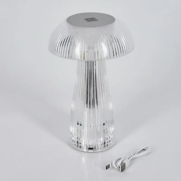 hofstein Lampe Champignon Balsa Lampe à poser LED Transparent, 1 lumière* Lampes Modernes
