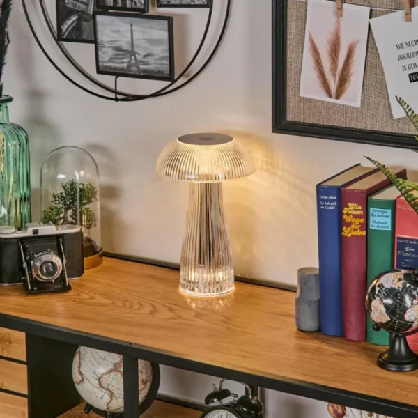 hofstein Lampe Champignon Balsa Lampe à poser LED Transparent, 1 lumière* Lampes Modernes