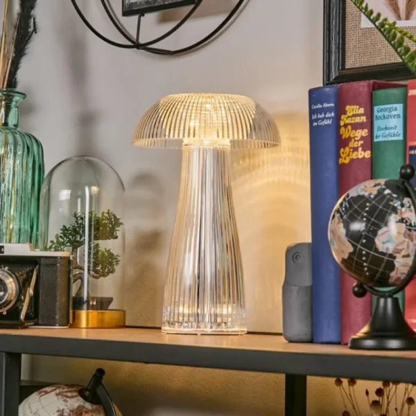 hofstein Lampe Champignon Balsa Lampe à poser LED Transparent, 1 lumière* Lampes Modernes