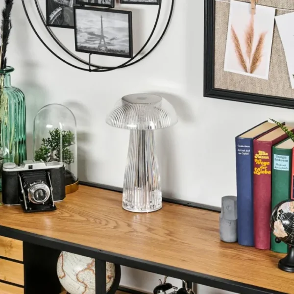 hofstein Lampe Champignon Balsa Lampe à poser LED Transparent, 1 lumière* Lampes Modernes
