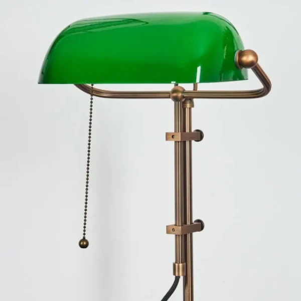 hofstein Lampe de banquier Ragaz Bronze, 1 lumière* Lampes En Verre