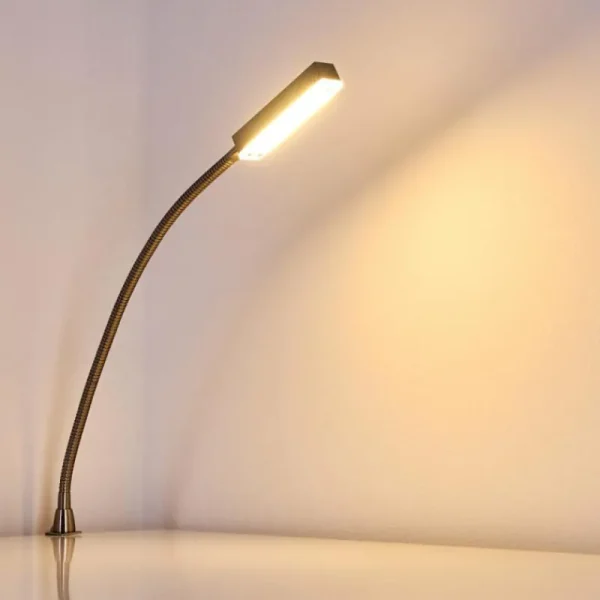 hofstein Lampe de chevet Alamo Nickel mat, 1 lumière, Détecteur de mouvement* Lampes Modernes
