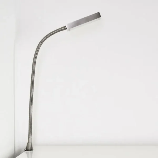 hofstein Lampe de chevet Alamo Nickel mat, 1 lumière, Détecteur de mouvement* Lampes Modernes