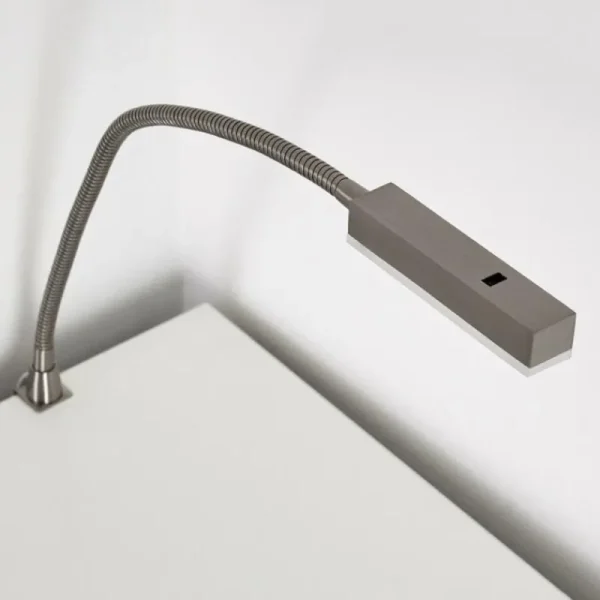 hofstein Lampe de chevet Alamo Nickel mat, 1 lumière, Détecteur de mouvement* Lampes Modernes