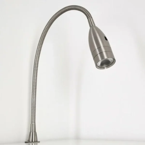 hofstein Lampe de chevet Alsea LED Nickel mat, 1 lumière, Détecteur de mouvement* Lampes Modernes