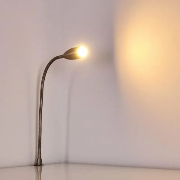 hofstein Lampe de chevet Alsea LED Nickel mat, 1 lumière, Détecteur de mouvement* Lampes Modernes