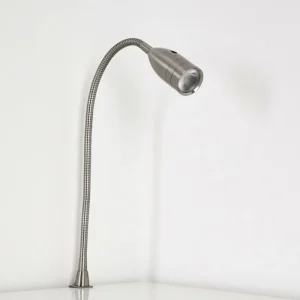 hofstein Lampe de chevet Alsea LED Nickel mat, 1 lumière, Détecteur de mouvement* Lampes Modernes