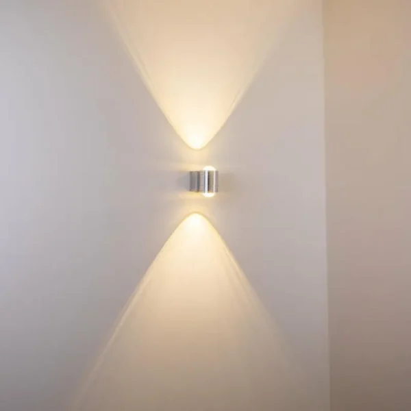 hofstein Lampe de salle de bain Florenz LED Aluminium, 2 lumières* Lampes En Verre