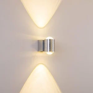hofstein Lampe de salle de bain Florenz LED Aluminium, 2 lumières* Lampes En Verre