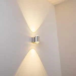 hofstein Lampe de salle de bain Florenz LED Aluminium, 2 lumières* Lampes En Verre