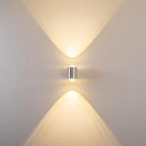 hofstein Lampe de salle de bain Florenz LED Aluminium, 2 lumières* Lampes En Verre