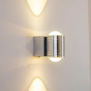 hofstein Lampe de salle de bain Florenz LED Aluminium, 2 lumières* Lampes En Verre