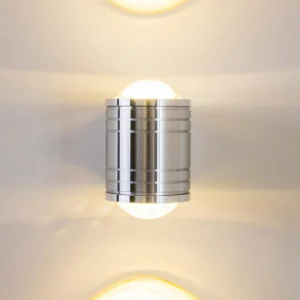 hofstein Lampe de salle de bain Florenz LED Aluminium, 2 lumières* Lampes En Verre