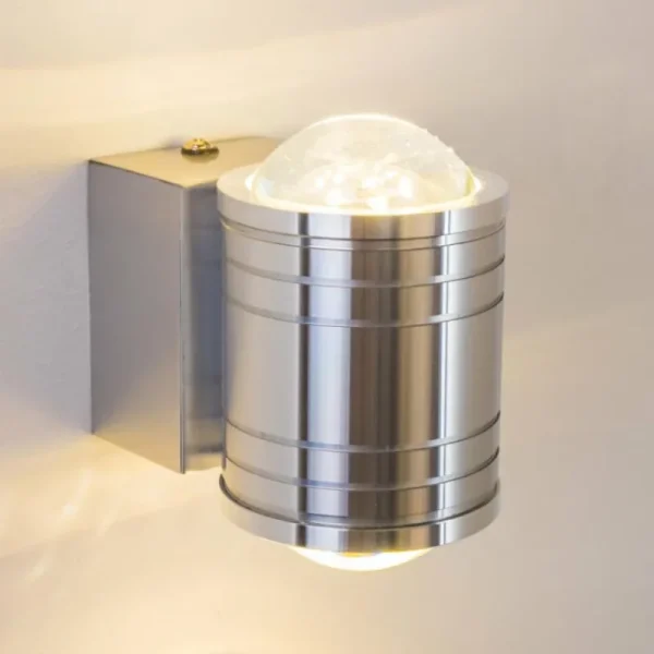 hofstein Lampe de salle de bain Florenz LED Aluminium, 2 lumières* Lampes En Verre