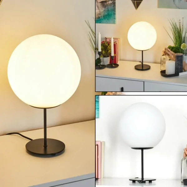 hofstein Lampe de table Karhia Noir, 1 lumière* Lampes En Verre
