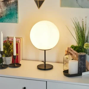 hofstein Lampe de table Karhia Noir, 1 lumière* Lampes En Verre