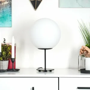 hofstein Lampe de table Karhia Noir, 1 lumière* Lampes En Verre