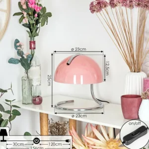 hofstein Lampe de table Seladinhas Chrome, 1 lumière* Lampes En Verre