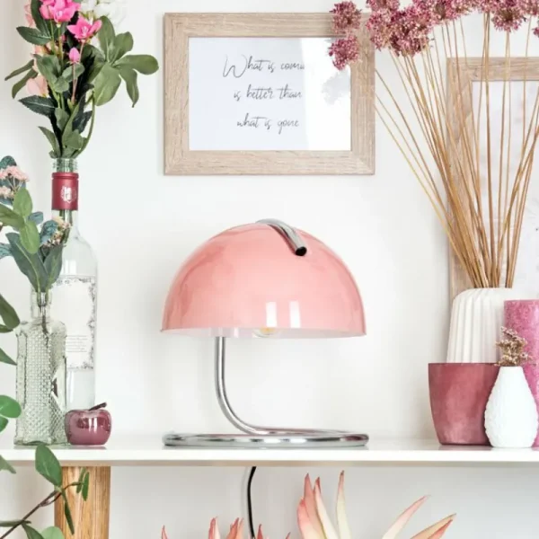 hofstein Lampe de table Seladinhas Chrome, 1 lumière* Lampes En Verre