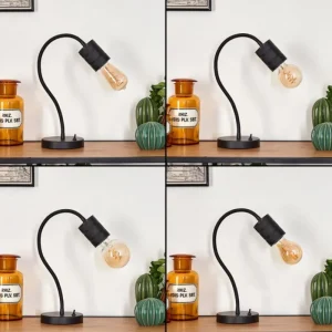 hofstein Lampe de table Ajaccio Noir, 1 lumière* Lampes Modernes