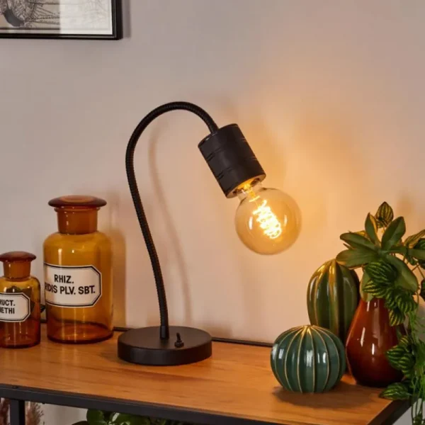 hofstein Lampe de table Ajaccio Noir, 1 lumière* Lampes Modernes
