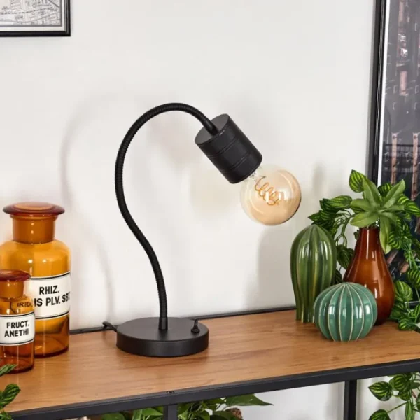hofstein Lampe de table Ajaccio Noir, 1 lumière* Lampes Modernes