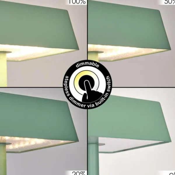 hofstein Lampe de table Algeraz LED Vert, 1 lumière* Lampes Modernes
