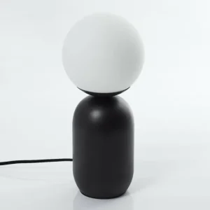 hofstein Lampe de table Alolas Gris, 1 lumière* Lampes En Verre