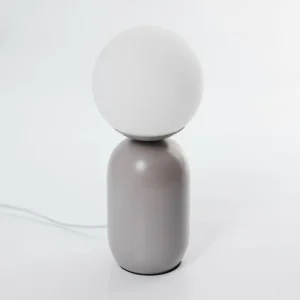 hofstein Lampe de table Alolas Gris, 1 lumière* Lampes En Verre