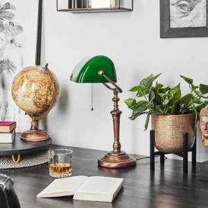 hofstein Lampe de table Argyle Bronze, 1 lumière* Lampes En Verre