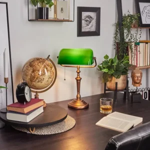 hofstein Lampe de table Argyle Bronze, 1 lumière* Lampes En Verre