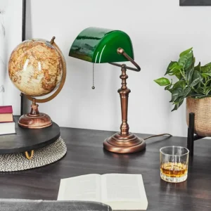 hofstein Lampe de table Argyle Bronze, 1 lumière* Lampes En Verre